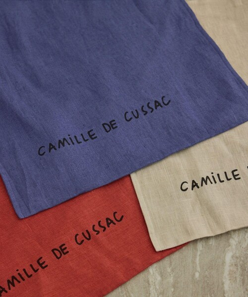 ADAM ET ROPE'(アダムエロペ)の「【Camille de Cussac by SALON】アートリネントートバッグ/ A4対応(トートバッグ・レディース・ベージュ/ブルー/レッド・F)」の7枚目の写真