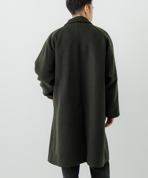URBAN RESEARCH（アーバンリサーチ）の「WOOL BAL COLLAR COAT（ステンカラーコート・メンズ・KHAKI/BROWN/NAVY/BROWN CH・S/M/L）」の22枚目の写真