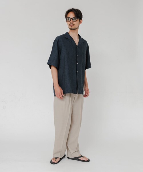 URBAN RESEARCH(アーバンリサーチ)の「『別注』YLEVE×URBAN RESEARCH S120'S WOOL 3TACK PANTS(その他パンツ・メンズ・BLACK/BEIGE・3/4)」の17枚目の写真