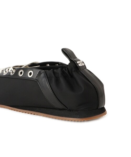 ADAM ET ROPE'(アダムエロペ)の「【GANNI(ガニー)】Lace Up Sporty Ballerina Nylon(スニーカー・レディース・ブラック・36.0/37.0/38.0)」の8枚目の写真