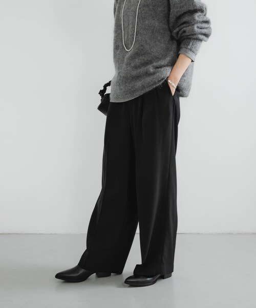 URBAN RESEARCH（アーバンリサーチ）の「ダブルクロスキュプラパンツ（その他パンツ・レディース・BROWN/BLACK/NAVY・36/38/40/42）」の6枚目の写真