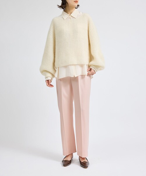 ROPE'（ロペ）の「ウールサテンイージーパンツ【Sサイズフェア対象】（その他パンツ・レディース・ブラック/グレー/ピンク・34/36/38）」の9枚目の写真