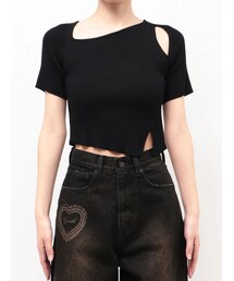 EMODA | SKIN LINE SHORT SLEEVE KNIT(ニット/セーター)