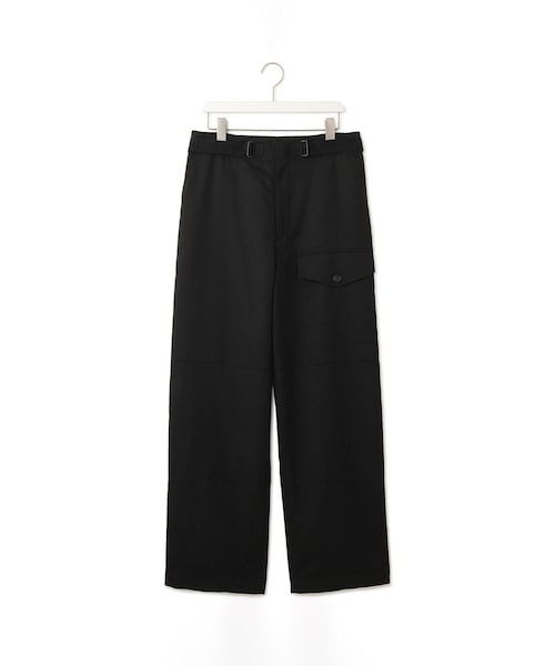 ADAM ET ROPE'(アダムエロペ)の「【AURALEE(オーラリー)】WOOL HERRINGBONE CARGO PANTS(カーゴパンツ・レディース・ブラック/ブルー系・1)」の1枚目の写真