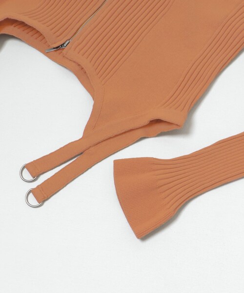 THE GOODLAND MARKET（ザグッドランドマーケット）の「cwtch　COTTON KNIT ZIPTOPS（カーディガン/ボレロ・レディース・IVORY/NAVY/ORANGE・FREE）」の22枚目の写真