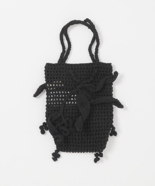 URBAN RESEARCH ROSSO（アーバンリサーチロッソ）の「leinwande　WATTLE CROCHET BAG（その他雑貨・レディース・BLACK/ORANGE・Free）」の5枚目の写真