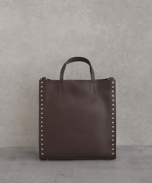 URBAN RESEARCH ROSSO（アーバンリサーチロッソ）の「AULENTTI　スタッズスクエアバッグ（ハンドバッグ・レディース・BEIGE/BROWN・Free）」の5枚目の写真