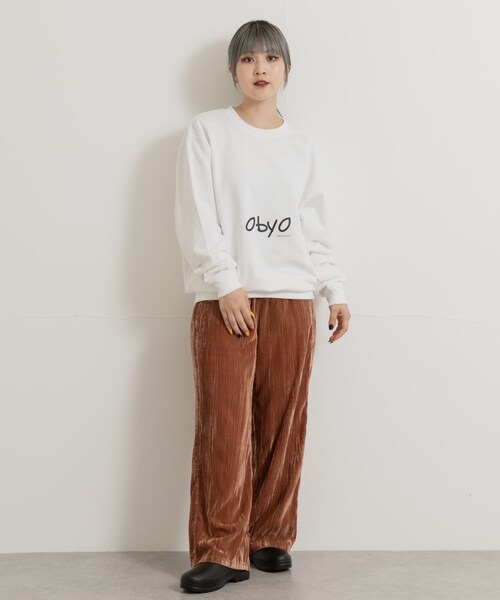 THE GOODLAND MARKET（ザグッドランドマーケット）の「77circa　cats eye print sweat（スウェット・レディース・white1/black1・L/XL）」の10枚目の写真
