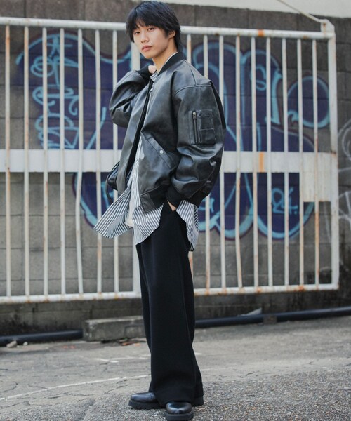 SENSE OF PLACE by URBAN RESEARCH（センスオブプレイスバイアーバンリサーチ）の「ヴィンテージライクMA-1（MA-1・メンズ・BLACK/BROWN・M/L）」の17枚目の写真