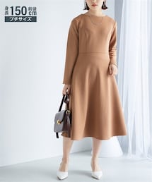 nissen | 小さいサイズ　くびれカットソーワンピース　低身長さん・小柄女性(ワンピース)