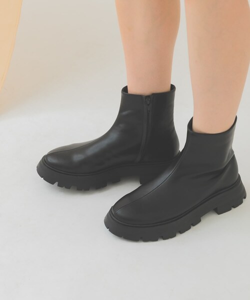 RODE SKO（ロデスコ）の「4センチオーバーソールブーツ（ブーツ・レディース・GYSH-BROWN/BLACK・36/37/38）」の17枚目の写真