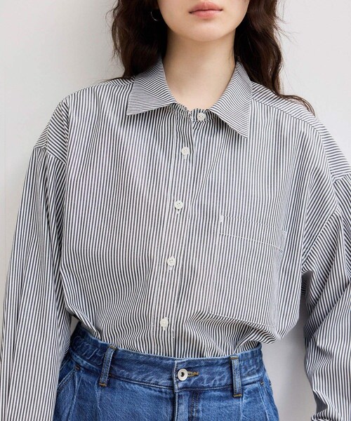 ADAM ET ROPE'(アダムエロペ)の「【WEB限定】ブロードカラーシャツ(シャツ/ブラウス・レディース・ブラック/ブルー系/サックス/ピンク・F)」の22枚目の写真