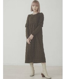 merry jenny | ジャガードカットマキシワンピース(ワンピース)