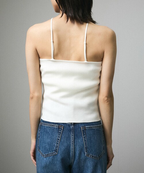 ADAM ET ROPE'(アダムエロペ)の「【セットアップ対応】キュプラコットンリブクロスキャミソール(キャミソール・レディース・ブラック/グレー/オフホワイト・F)」の18枚目の写真