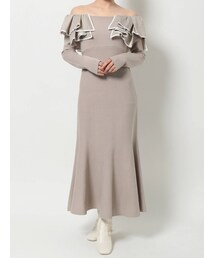 MERCURYDUO | ラッフルドッキングマーメイドニットワンピース(ワンピース)