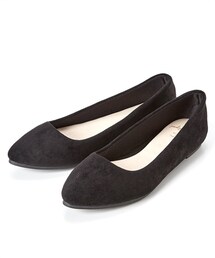 nissen | 【ゆったり幅広】やわらかフラットパンプス（低反発中敷）（ワイズ４Ｅ）(パンプス)