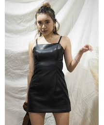 EVRIS | レザーライクキャミワンピース(ワンピース)