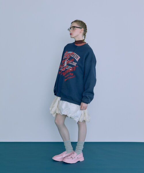 THE GOODLAND MARKET（ザグッドランドマーケット）の「77circa　2fabric 2way balloon SK（スカート・レディース・white/black・one）」の15枚目の写真