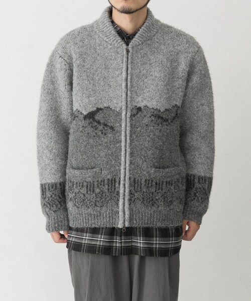 EKAL（エカル）の「TATESHINAカウチンニット（カーディガン/ボレロ・メンズ・マウンテン/ディア・M/L）」の4枚目の写真