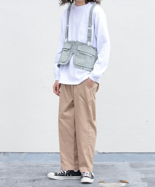 ITEMS URBANRESEARCH（アイテムズ アーバンリサーチ）の「2WAYユーティリティバッグベスト（ベスト・レディース・KHAKI/BEIGE/L.CHARCOAL・one）」の6枚目の写真