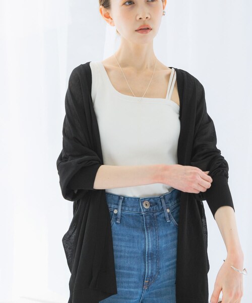 URBAN RESEARCH ROSSO（アーバンリサーチロッソ）の「抗菌防臭カップ付デザインタンクトップ（タンクトップ・レディース・off/greige/charcoal・FREE）」の5枚目の写真
