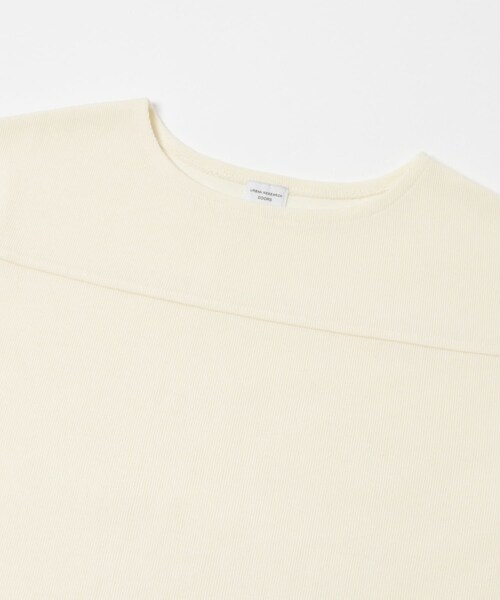 URBAN RESEARCH DOORS（アーバンリサーチドアーズ）の「『UR TECH』ボートネックプルオーバー（Tシャツ/カットソー・レディース・IVORY/PISTACHIO/BLACK・M）」の14枚目の写真