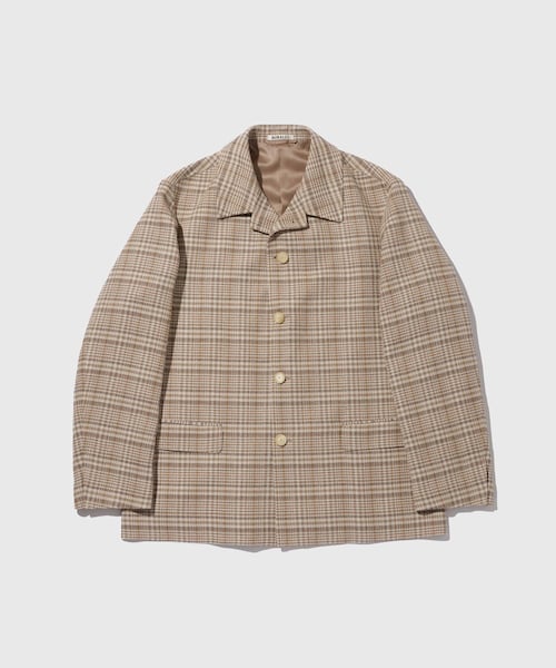 ADAM ET ROPE'（アダムエロペ）の「【AURALEE/オーラリー】SILK LINEN NEP CHECK JACKET（その他アウター・メンズ・ベージュ・3/4）」の3枚目の写真