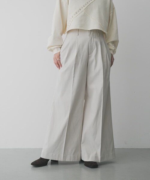 SENSE OF PLACE by URBAN RESEARCH（センスオブプレイスバイアーバンリサーチ）の「『XS/Lサイズ/WEB限定』バギーチノパンツ（チノパンツ・レディース・IVORY/BEIGE/NAVY・XS/S/M/L）」の5枚目の写真