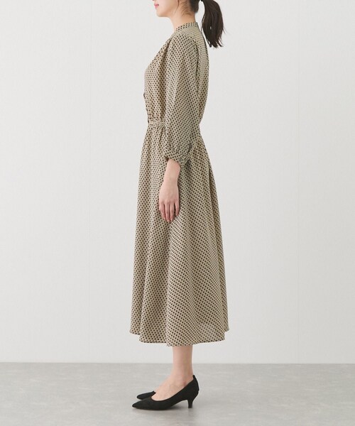 Jayro（ジャイロ）の「前開き幾何学柄ワンピース（ワンピース・レディース・ブラック/オフホワイト/レンガ系・M）」の18枚目の写真