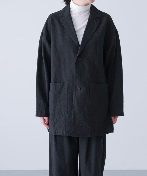 かぐれ（カグレ）の「『ユニセックス』Tailored jacket（テーラードジャケット・レディース・BEIGE/BLACK/MOCHA・1/2）」の13枚目の写真