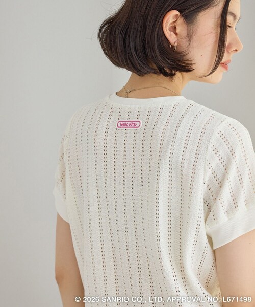 ROPE' PICNIC(ロペピクニック)の「【サンリオキャラクターズ×ROPE' PICNIC】日焼けデザイン 透かしカットソーカーディガン(カーディガン/ボレロ・レディース・ホワイト系/ブルー系/イエロー・F)」の18枚目の写真