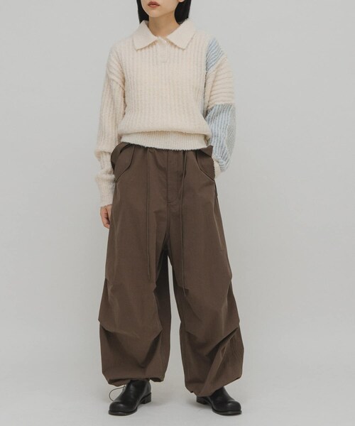 KBF（ケイビーエフ）の「2WAYワイドカーゴパンツ（その他パンツ・レディース・BROWN/IVORY/KHAKI・one）」の3枚目の写真