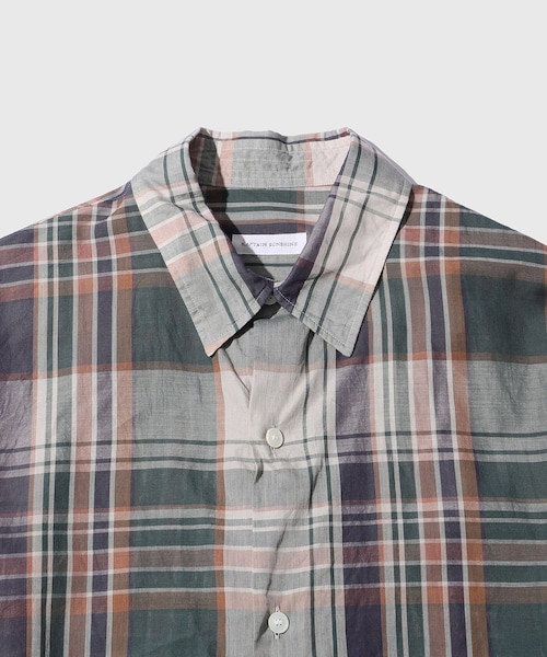 ADAM ET ROPE'(アダムエロペ)の「【KAPTAIN SUNSHINE/キャプテンサンシャイン】Gauze Plaid Plain Shirt(シャツ/ブラウス・メンズ・ホワイト系/グリーン系・2/3/4)」の8枚目の写真