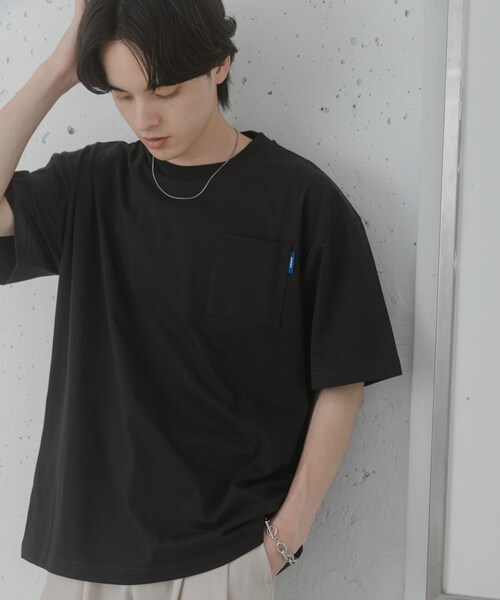 SENSE OF PLACE by URBAN RESEARCH(センスオブプレイスバイアーバンリサーチ)の「『UR TECH ひやサラクール』リラックスポケットTシャツ(Tシャツ/カットソー・メンズ・WHITE/BLACK/BROWN/L.YELLOW・M/L)」の20枚目の写真