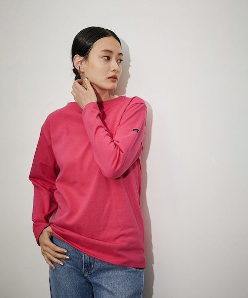 ADAM ET ROPE'（アダムエロペ）の「【公式サイト限定】【SAINT JAMES】SOLID（Tシャツ/カットソー・レディース・ブラック/オフホワイト/ピンク・1）」の3枚目の写真