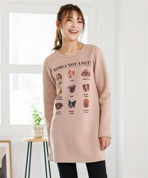 nissen | 大きいサイズ裏起毛プリントチュニック(チュニック)