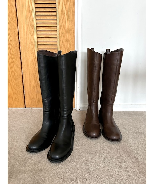 Ungrid（アングリッド）の「ワイドロングブーツ（ブーツ・レディース・ブラック/ブラウン・S/M/L）」の2枚目の写真