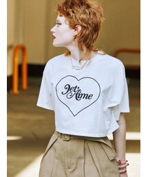 jouetie | ハートクロップド Tシャツ(Tシャツ/カットソー)