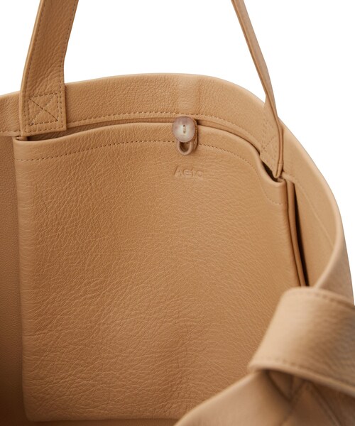 ADAM ET ROPE'（アダムエロペ）の「【Aeta】SHOULDER TOTE：L（トートバッグ・メンズ・ブラック/ベージュ・F）」の8枚目の写真