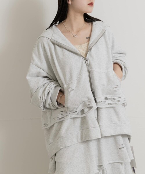 neith.tokyo Layered Crush Hoodie-GRAY Layered Crush Hoodie(Camo