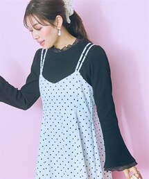 marun | ＜大きいサイズ＞カットジャージーキャミワンピース　marun(ワンピース)