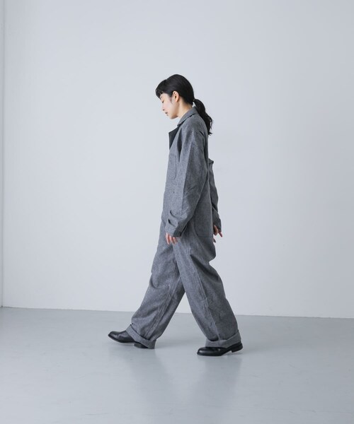 かぐれ(カグレ)の「MASTER&CO FLANNEL ALL IN ONE(つなぎ/オールインワン・レディース・GREY/DK GREY・S)」の8枚目の写真