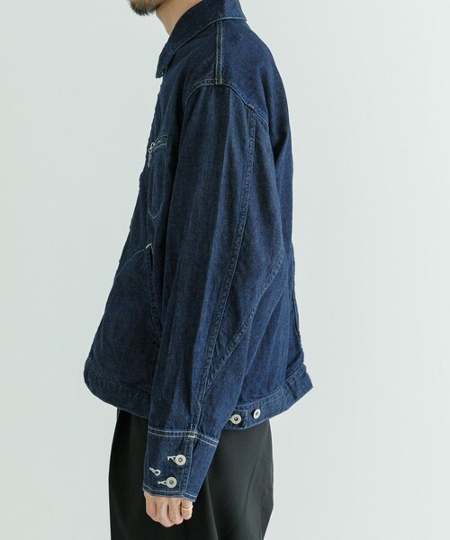 URBAN RESEARCH（アーバンリサーチ）の「blurhmsROOTSTOCK　Light oz Denim ZIP Work Jacket（デニムジャケット・メンズ・INDIGO・2/3）」の8枚目の写真