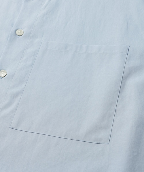 ADAM ET ROPE'(アダムエロペ)の「【AURALEE/オーラリー】WASHED FINX TWILL BIG HALF SLEEVED SHIRT(シャツ/ブラウス・メンズ・ホワイト/キナリ/カーキ/ブルー系・3/4)」の14枚目の写真
