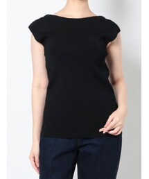 LAGUNAMOON | ミニマルボートネックニットプルオーバー(ニット/セーター)