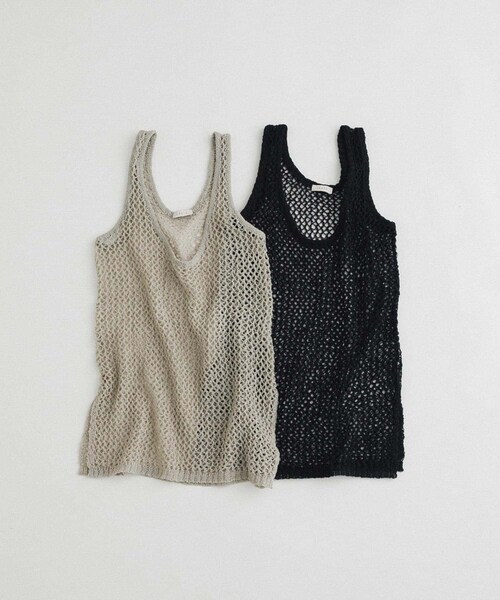LAATO（ラート）の「tulle mesh knit tank（ニット/セーター・レディース・ミスト/インク・FREE）」の7枚目の写真