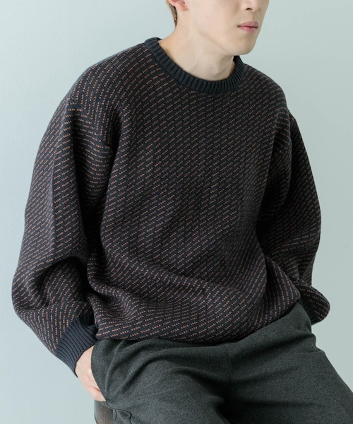 ITEMS URBANRESEARCH(アイテムズ アーバンリサーチ)の「マシンウォッシャブル バーズアイ クルーニット(ニット/セーター・メンズ・BEG/NVY/BLK・M/L)」の18枚目の写真