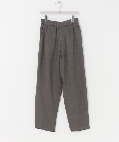 URBAN RESEARCH（アーバンリサーチ）の「YLEVE　LINEN POPLIN PANTS（その他パンツ・メンズ・011 SUMI/050 BROWN・3/4）」の6枚目の写真