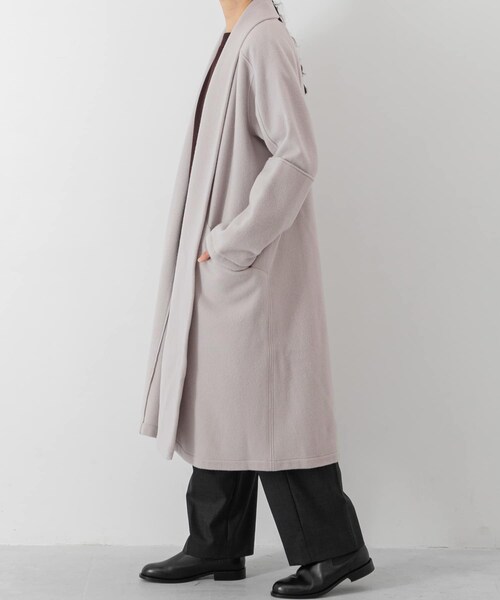 かぐれ（カグレ）の「MITTAN　半纏ロングコート（チェスターコート・レディース・薄々灰・1/2）」の9枚目の写真