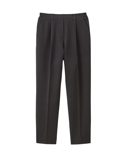 nissen（ニッセン）の「小さいサイズ　きれい見えテーパードパンツ（選べる股下丈）　低身長さん・小柄女性（パンツ・レディース・ベージュ(ベルトループ有)/スモーキーグリーン(ベルトループ有)/黒(ベルトループ有)/ネイビー(ベルトループ有)/ブラウンチェック(ベルトループ有)/ピンク(ベルトループ有)/グレー(ベルトループ有)/エクリュ(ベルトループ有)/ブラウン(ベルトループ有)/黒/ネイビー/ベージュ/グレー/アイスブルー・PSS/PS/PM/PL/PSS(ベルトループ無)/PS(ベルトループ無)/PM(ベルトループ無)/PL(ベルトループ無)）」の8枚目の写真